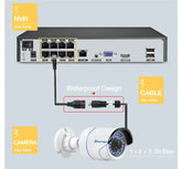 Techage 8CH POE Recorder 6708KR Xmeye DVR NVR